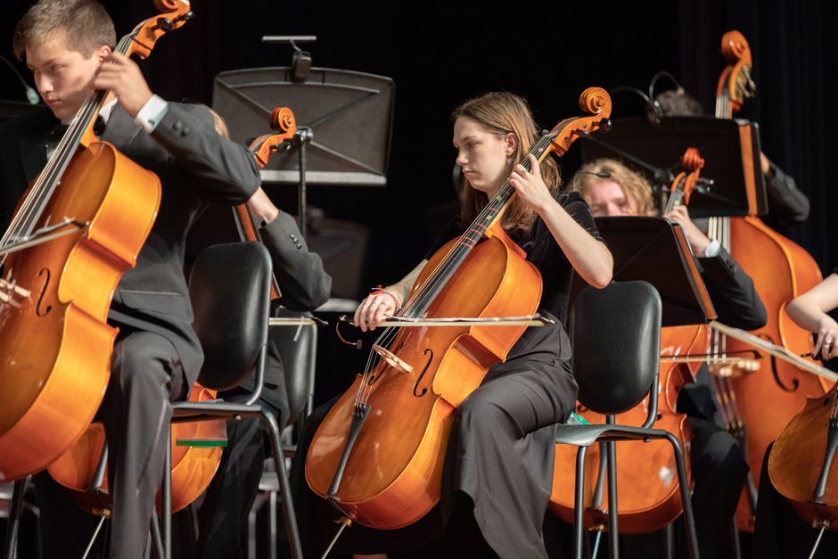 Photograph of a cello