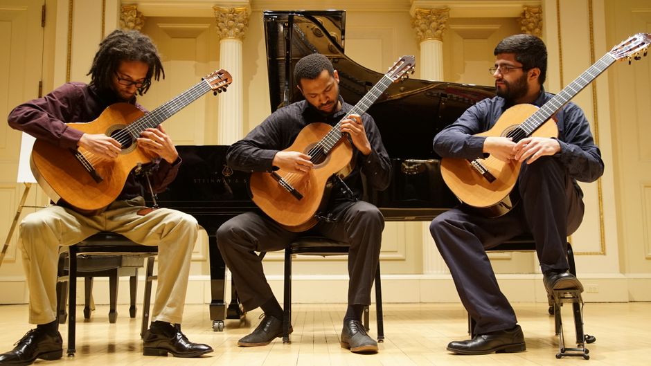Photograph of a classical guitar