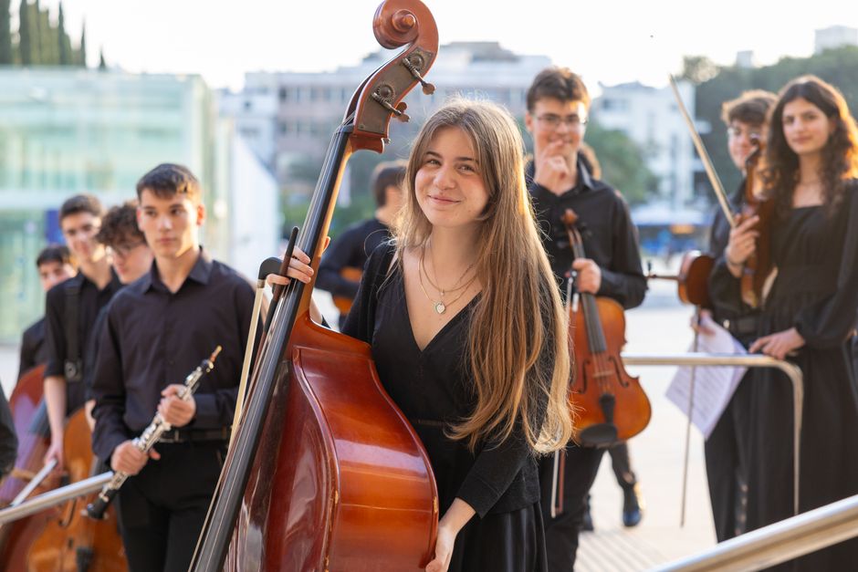 Photograph of a double bass