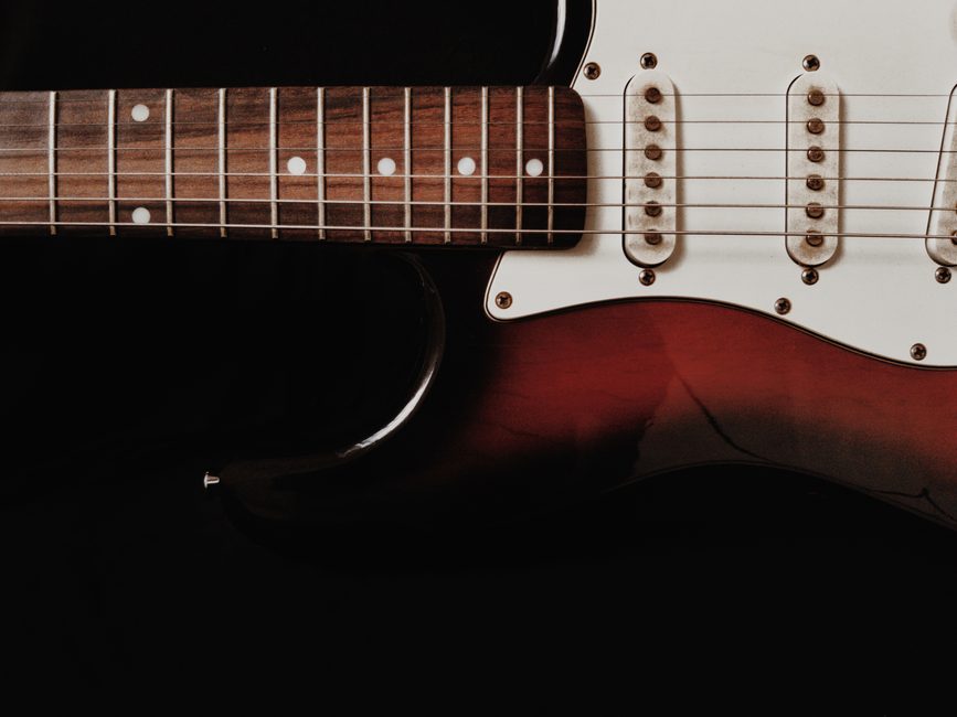 Photograph of a electric guitar