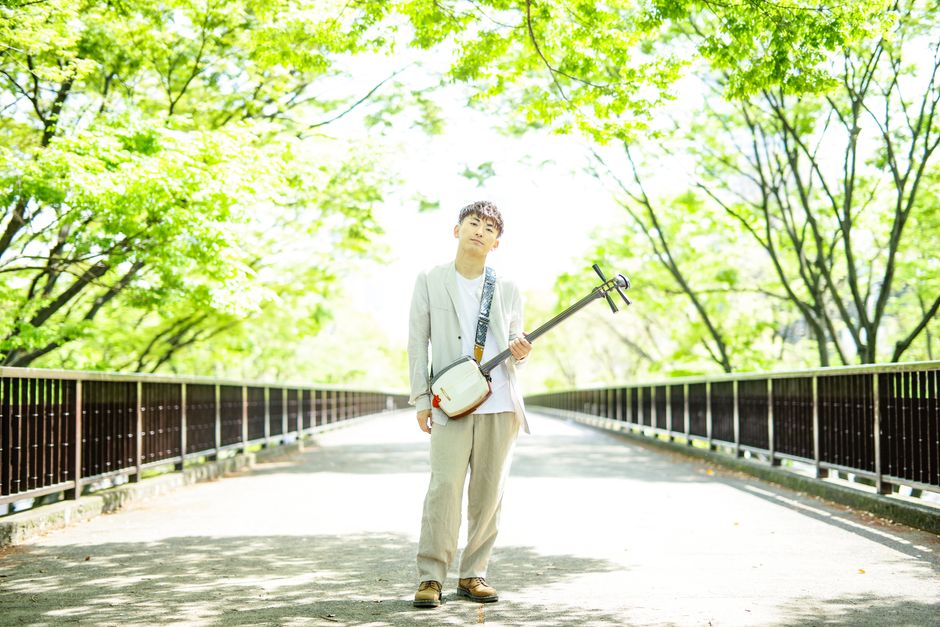 Photograph of a shamisen